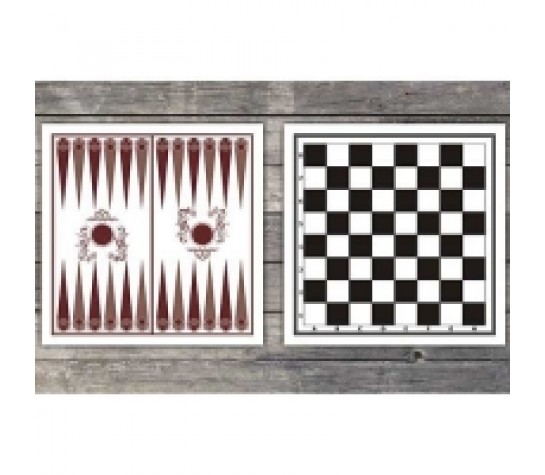 Доска картонная двухсторонняя: шахматы, шашки, нарды image