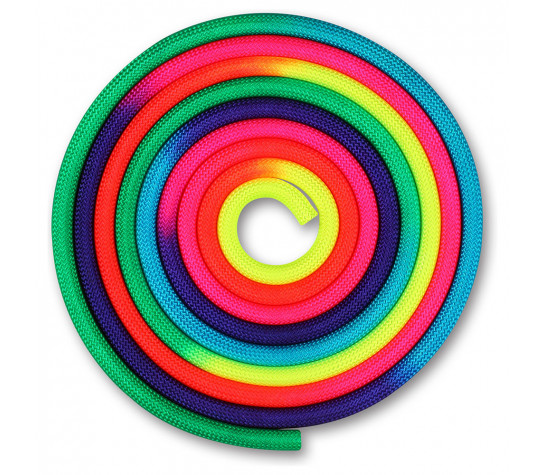 Скакалка гимнастическая INDIGO, утяжеленная,3м. пятицветная Мультиколор image