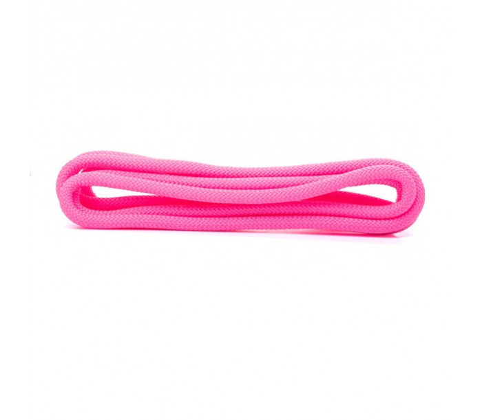 Скакалка для художественной гимнастики розовая с люрексом