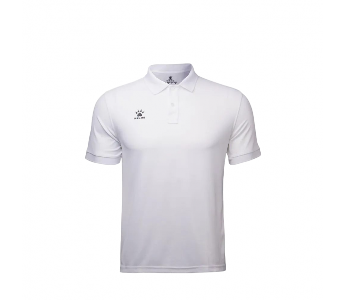 Футболка-поло KELME Short sleeve polo shirt, белый p.XXL