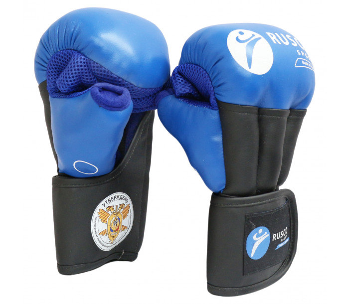 Перчатки для рукопашного боя "Rusco Sport" PRO 6oz синие