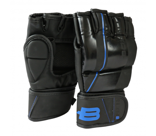 Перчатки для ММА Boybo B-series, черно-синие р.XL Чёрный image