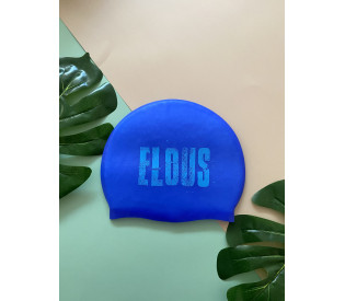 Шапочка для плавания "Elous" BIG Stamp, силиконовая, синий