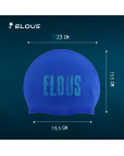 Шапочка для плавания "Elous" BIG Stamp, силиконовая, синий Синий-фото 5 additional image