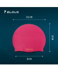 Шапочка для плавания "Elous" BIG, силиконовая, розовая Розовый-фото 4 additional image