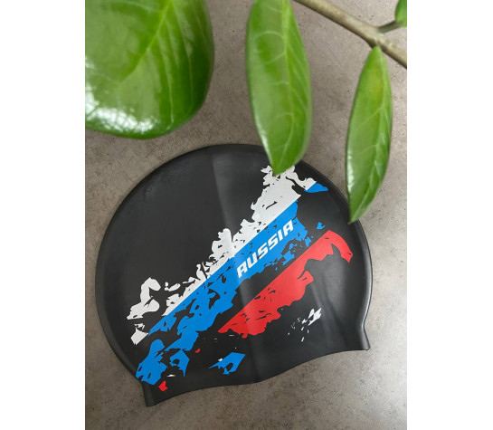 Шапочка для плавания "Elous", силиконовая, Россия чёрная Чёрный image
