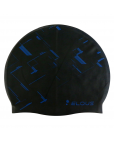 Шапочка для плавания "Elous" BIG Matrix, силиконовая, чёрно-синий Чёрный-фото 3 additional image