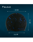 Шапочка для плавания "Elous" BIG Matrix, силиконовая, чёрно-синий Чёрный-фото 5 additional image