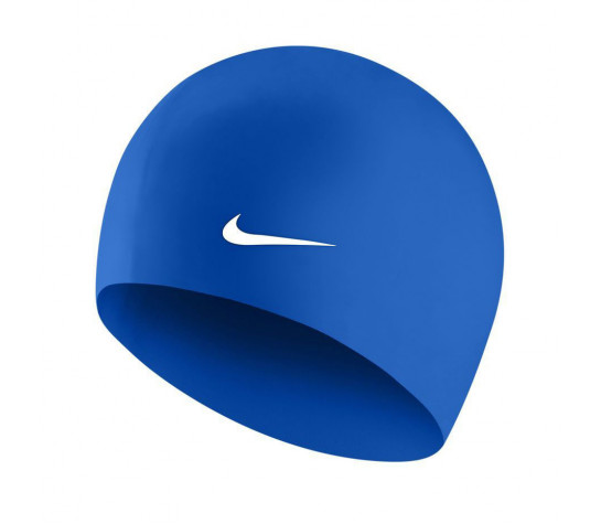 Шапочка для плавания "NIKE Solid Silicone", FINA Approved, синий, силикон Синий image