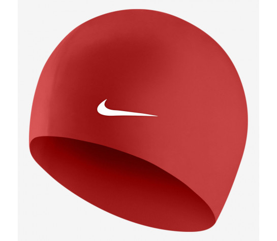 Шапочка для плавания "NIKE Solid Silicone", FINA Approved, красный, силикон Красный image