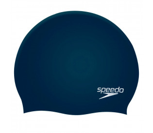 Шапочка для плавания. "SPEEDO Plain Flat Silicone Cap" тёмно-синий