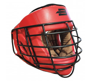 Шлем с металлической решеткой "BoyBo" Flexy красный BP2005 (XL)
