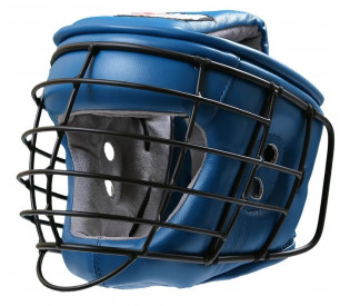 Шлем с металлической маской ТИТАН-2 для АРБ, р.L синий