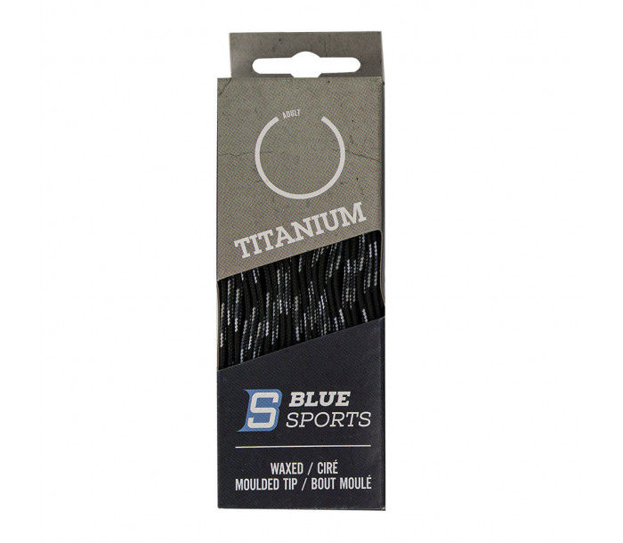 Шнурки для коньков "Blue Sports Titanium Waxed" 304см