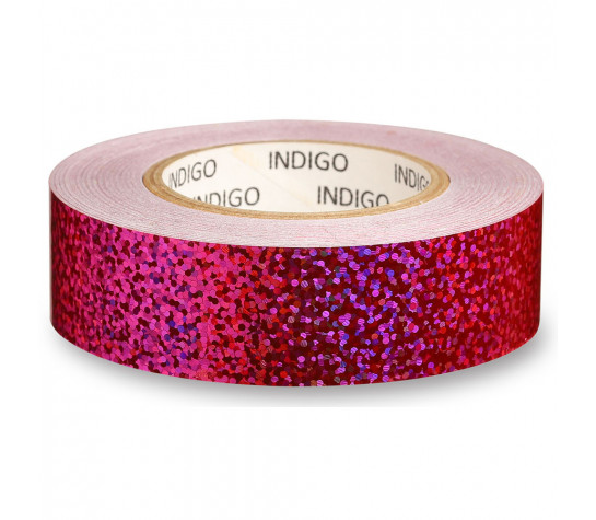 Обмотка для гимнастического обруча "INDIGO Crystal", 20мм*14м, на подкладке, розовый Розовый image