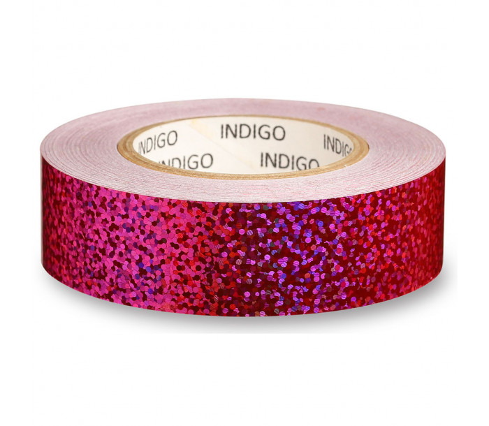 Обмотка для гимнастического обруча "INDIGO Crystal", 20мм*14м, на подкладке, розовый