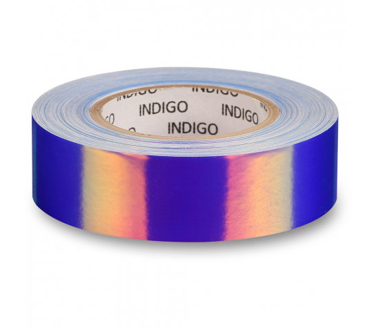 Обмотка для гимнастического обруча "INDIGO Rainbow", 20мм*14м, зеркальная, на подкладке, сине-фиолетовый Синий image