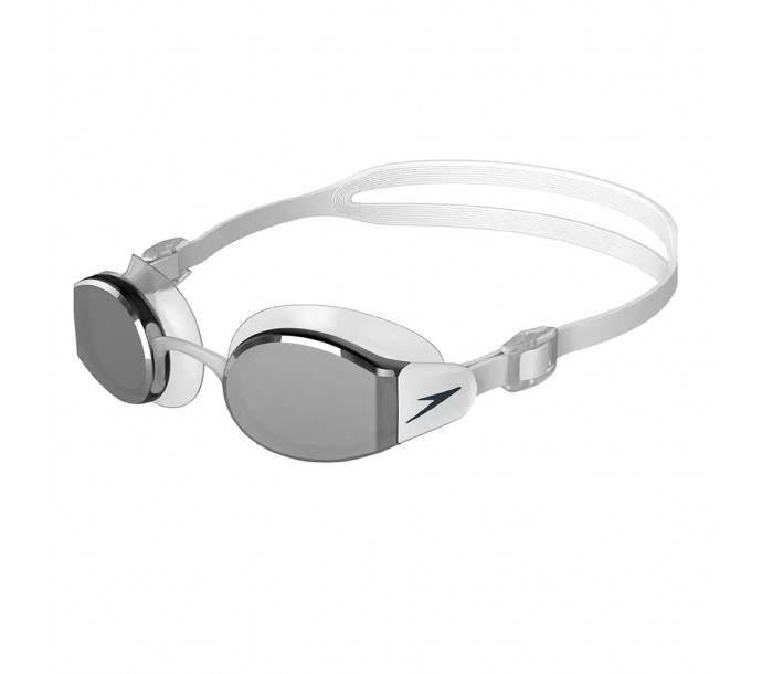 Очки для плавания "SPEEDO Mariner Pro Mirror", 8-00237314553, ЗЕРКАЛЬНЫЕ линзы, белая оправа