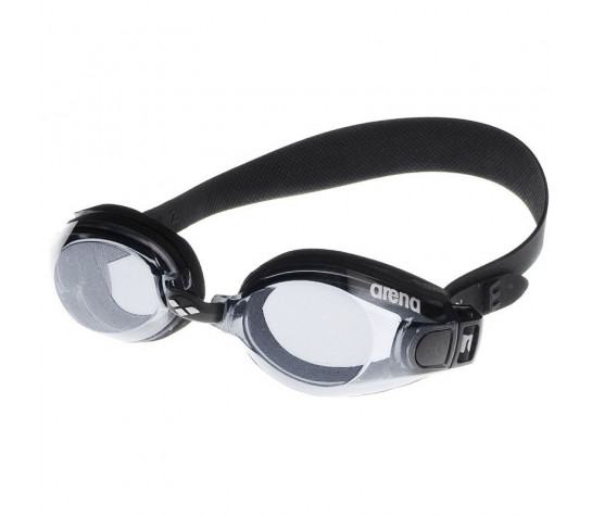 Очки для плавания "ARENA Zoom Neoprene", ПРОЗРАЧНЫЕ линзы, регулируемая переносица, чёрная оправа Чёрный image