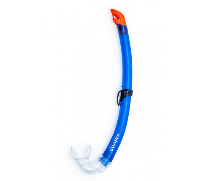 Трубка плавательная Salvas Flash Junior Snorkel, DA301C0BBSTS, р. Junior, синий