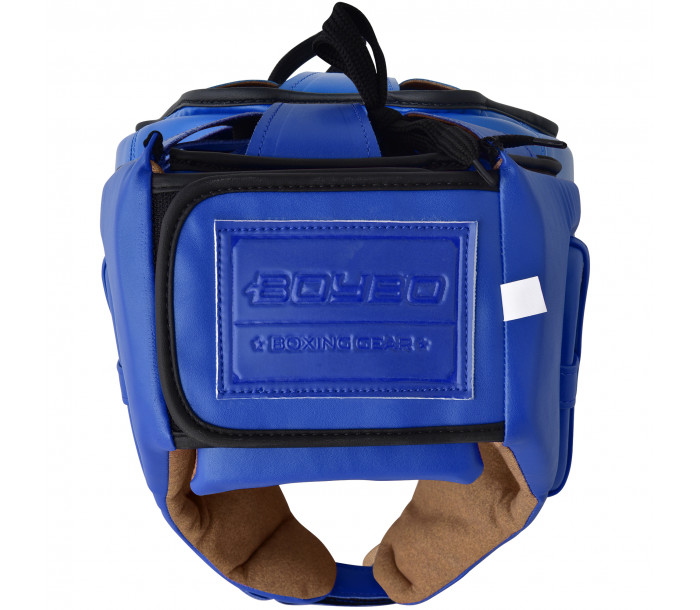 Шлем боевой "BoyBo" BH200, искусственная кожа, синий p.L-фото 2 hover image