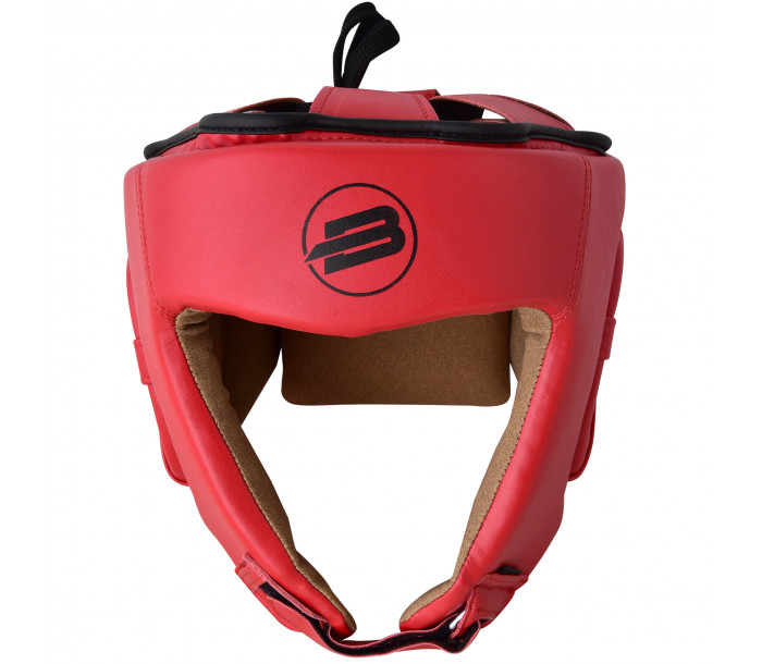 Шлем боевой "BoyBo" BH200, искусственная кожа, красный p.XS-фото 2 hover image