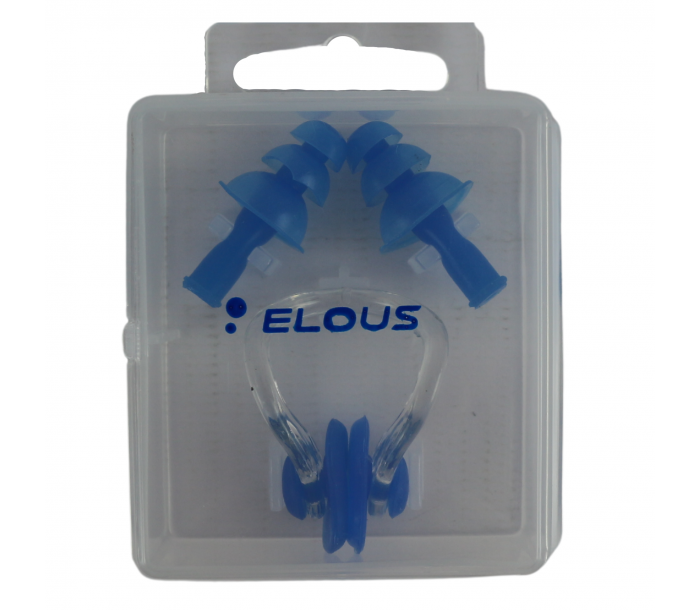 Набор из зажима и берушей "Elous", голубой-фото 2 hover image