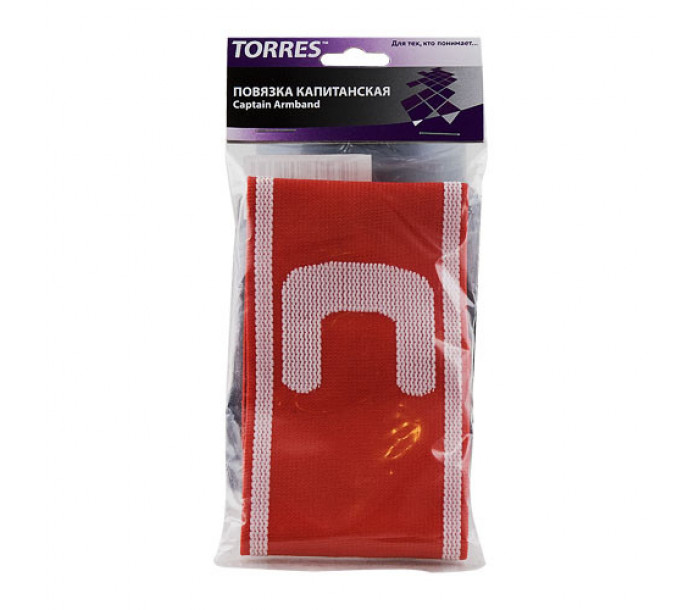 Капитанская повязка "TORRES" безразмерная, красно-белый-фото 2 hover image