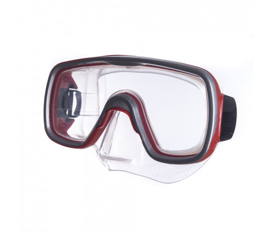 Маска для плавания "Salvas Geo Jr Mask", безопасное стекло, силикон, р. Junior, красный Красный image