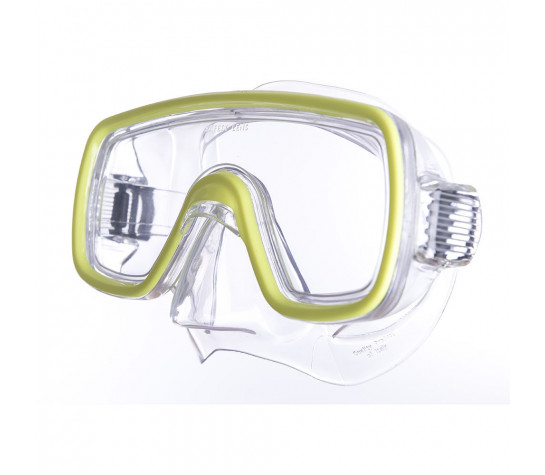 Маска для плавания "Salvas Domino MD Mask", безопасное стекло,Silflex, р. Medium, жёлтый Жёлтый image