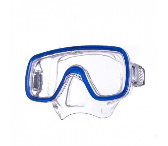 Маска для плавания "Salvas Domino MD Mask", безопасное стекло,Silflex, р. Medium, синий Синий image