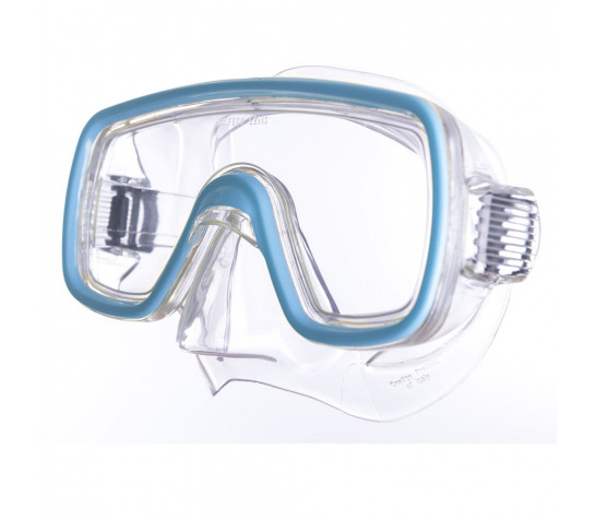 Маска для плавания "Salvas Domino Jr Mask", безопасное стекло,Silflex, р. Junior, голубой Голубой image