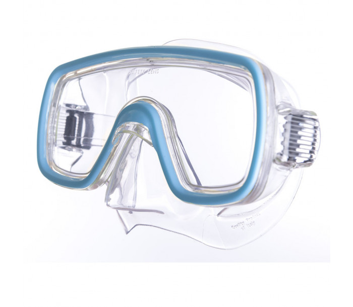 Маска для плавания "Salvas Domino MD Mask", безопасное стекло,Silflex, р. Medium, голубой