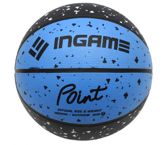 Мяч баскетбольный "Ingame Point" №7  чёрно-синий Чёрный image