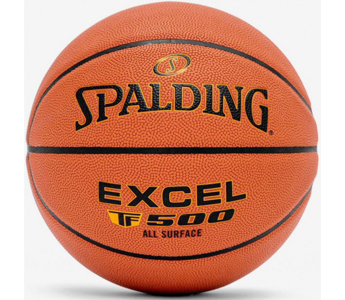 Мяч баскетбольный "SPALDING TF 500 Excel" р.7, арт.TF-500, композит. кожа (ПУ), коричнево-черный