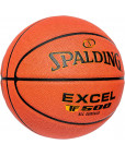 Мяч баскетбольный "SPALDING TF 500 Excel" р.7, арт.TF-500, композит. кожа (ПУ), коричнево-черный Светло-коричневый-фото 2 additional image