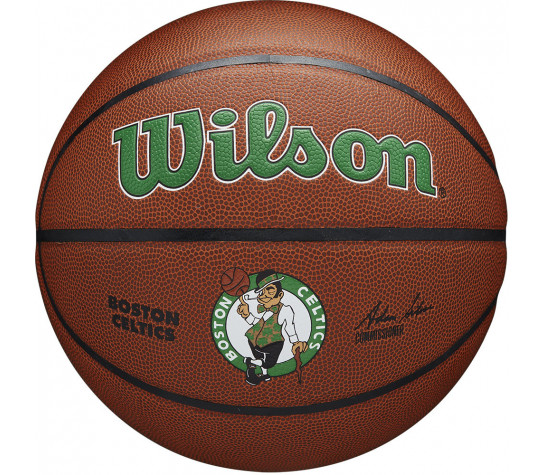 Мяч баскетбольный"WILSON NBA Boston Celtics", р.7, синтетическая кожа (композит), коричневый Коричневый image