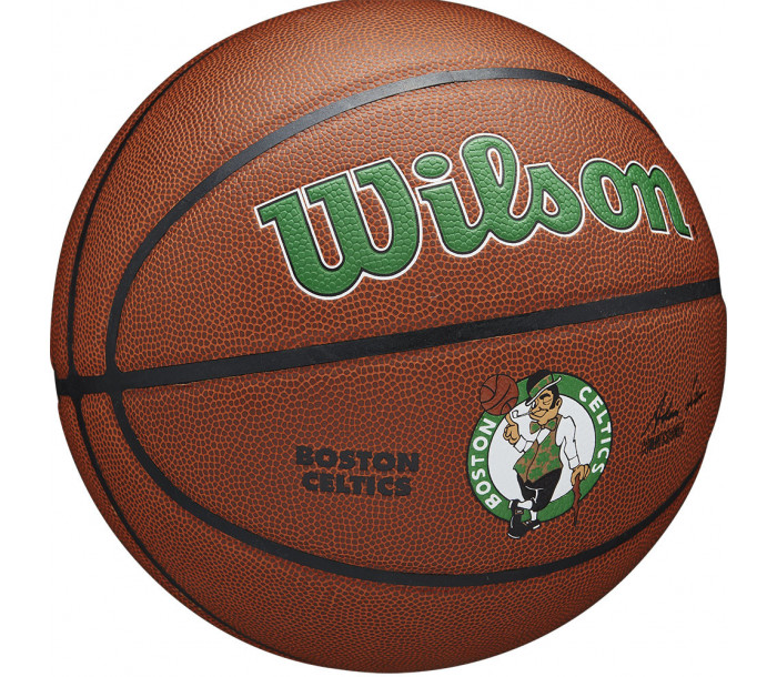 Мяч баскетбольный"WILSON NBA Boston Celtics", р.7, синтетическая кожа (композит), коричневый-фото 2 hover image