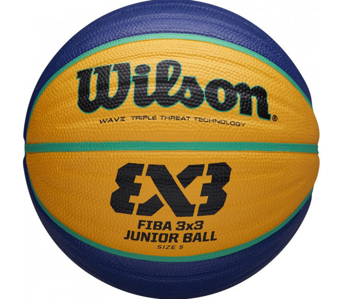 Мяч баскетбольный "WILSON FIBA3x3 Replica", р.5, резина, бутиловая камера, сине-жёлтый