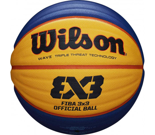 Мяч баскетбольный "WILSON" FIBA3x3 Official, р.6, FIBA Appr., синтетический PU, бутиловая камера, сине-жёлтый Синий image