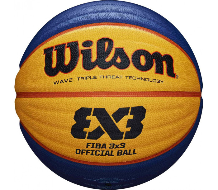 Мяч баскетбольный "WILSON" FIBA3x3 Official, р.6, FIBA Appr., синтетический PU, бутиловая камера, сине-жёлтый