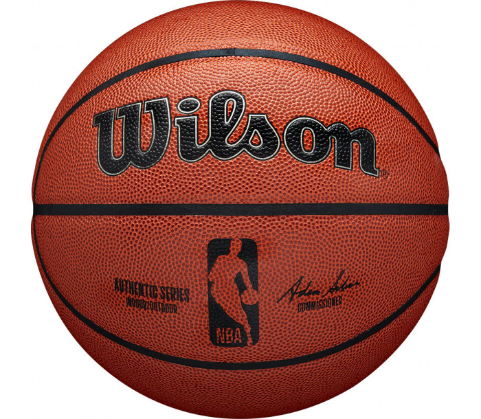 Мяч баскетбольный "WILSON NBA Authentic", р.7, PU, бутиловая камера, коричневый