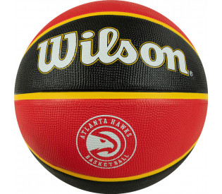 Мяч баскетбольный "WILSON NBA Team Tribute Atlanta Hawks", р.7, резина, чёрно-красный