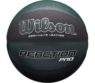 Мяч баскетбольный "WILSON Reaction PRO SHADOW", р.7, синтетический PU, бутил. камера, чёрный-тёмно-зелёный