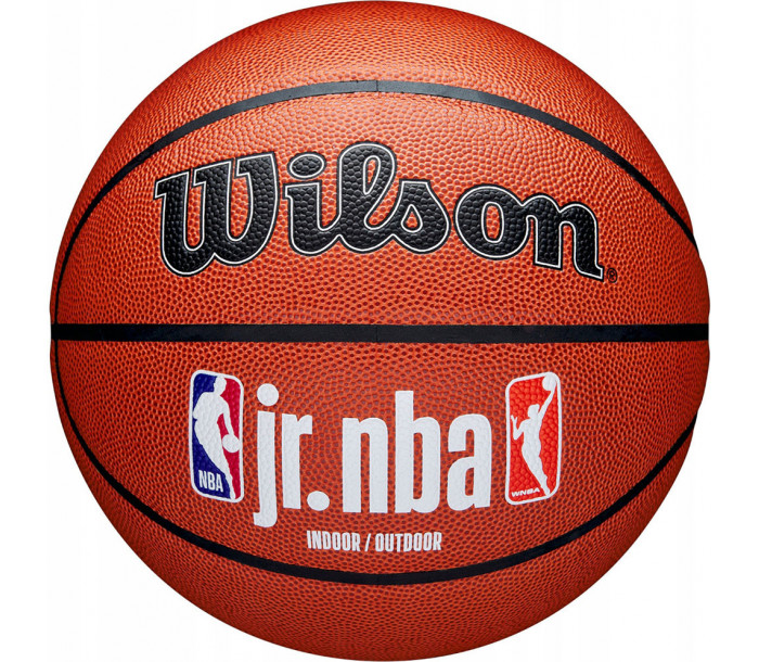 Мяч баскетбольный "WILSON JR.NBA Fam Logo Indoor Outdoor", р.6 композит, бутиловая камера, коричневый