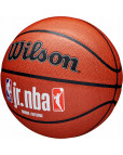 Мяч баскетбольный "WILSON JR.NBA Fam Logo Indoor Outdoor", р.7 композит, бутиловая камера, коричневый Коричневый-фото 2 additional image