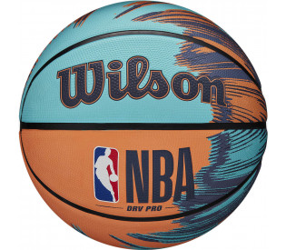Мяч баскетбольный "WILSON NBA DRV PRO STREAK BSKT", р.6, резина, бутиловая камера, бирюзово-оранжевый