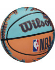 Мяч баскетбольный "WILSON NBA DRV PRO STREAK BSKT", р.7, резина, бутиловая камера, бирюзово-оранжевый Бирюзовый-фото 2 additional image
