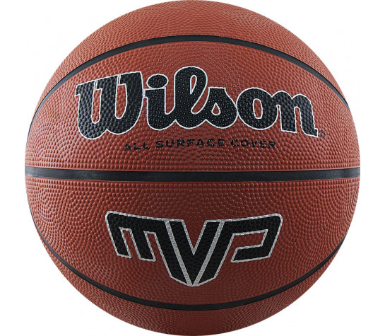 Мяч баскетбольный "WILSON MVP", р.7, резина, бутиловая камера, коричневый Коричневый image