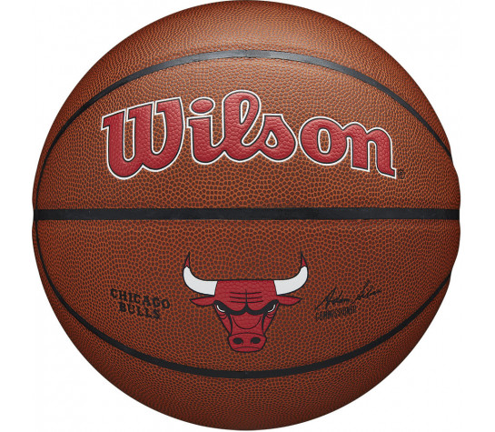 Мяч баскетбольный "WILSON NBA Chicago Bulls", р.7, синтетическая кожа (композит), коричневый Коричневый image